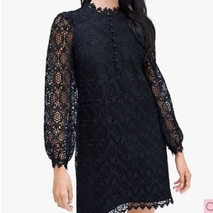 kate spade black lace shift dress